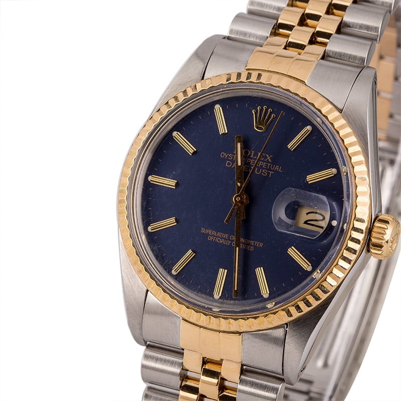 Pre Owned Rolex DateJust 16013 Blue Dial
