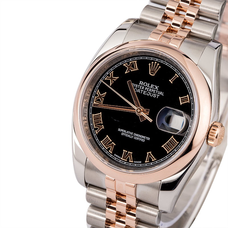 Used Rolex Datejust 116201 Two Tone Everose Gold