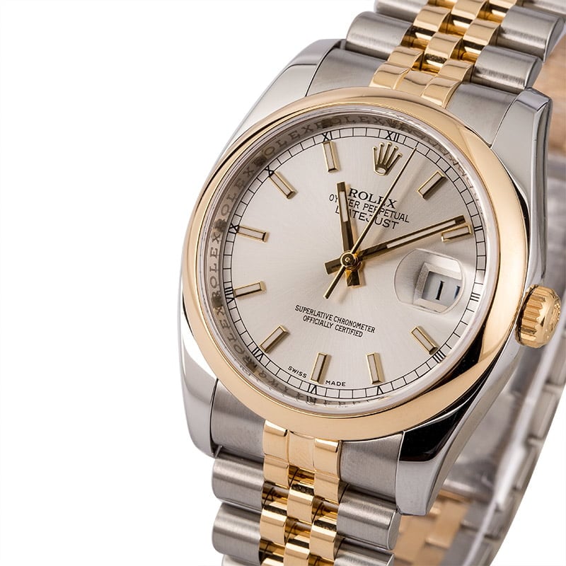 Pre-Owned Rolex Datejust 116203 Luminous Silver Dial