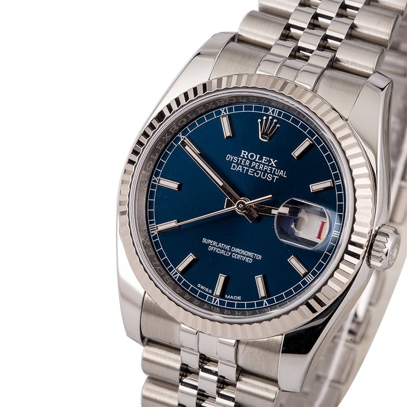 Pre Owned Rolex Datejust 116234 Blue Dial