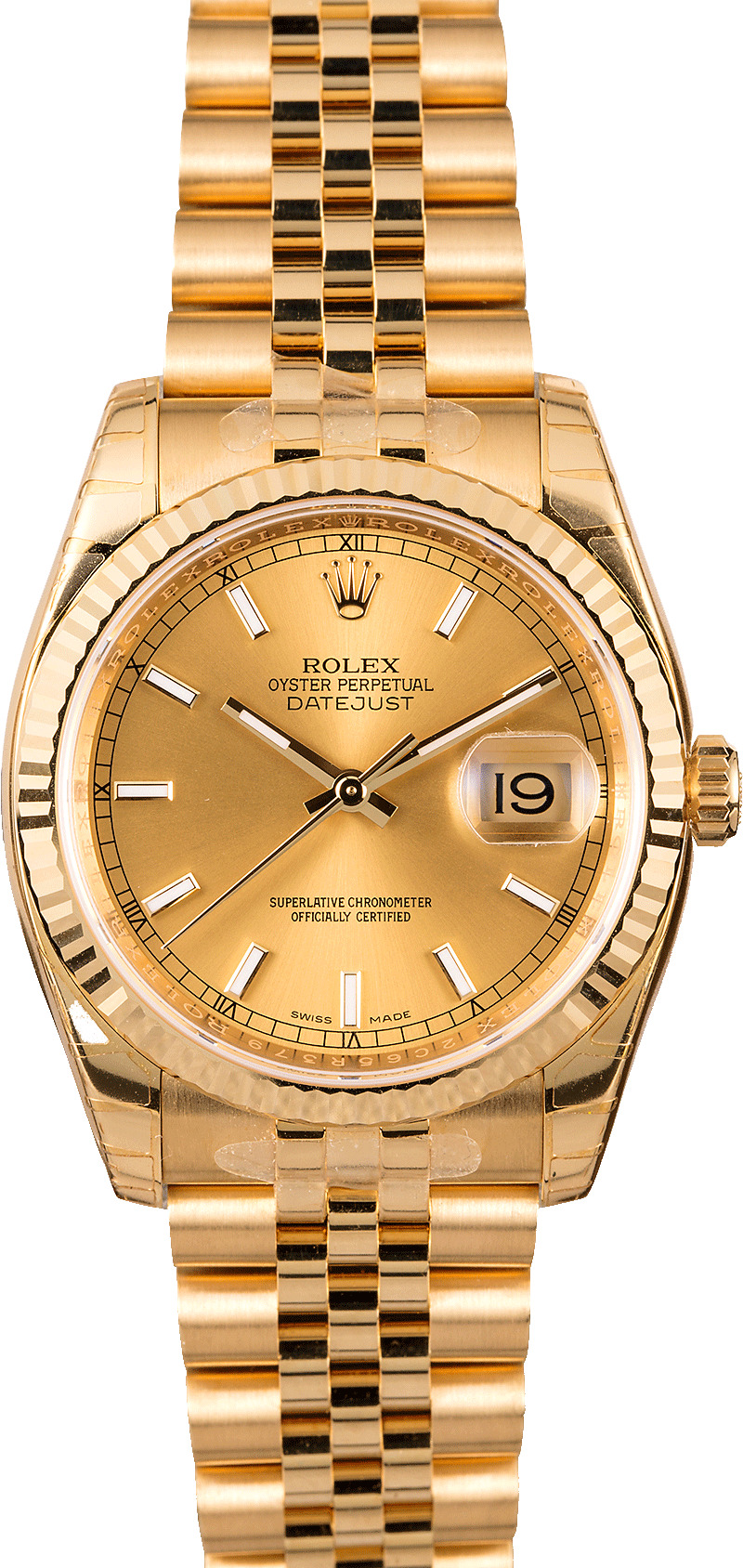 rolex datejust 18k gold mens