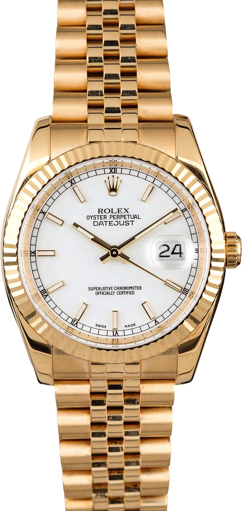 rolex datejust 18k