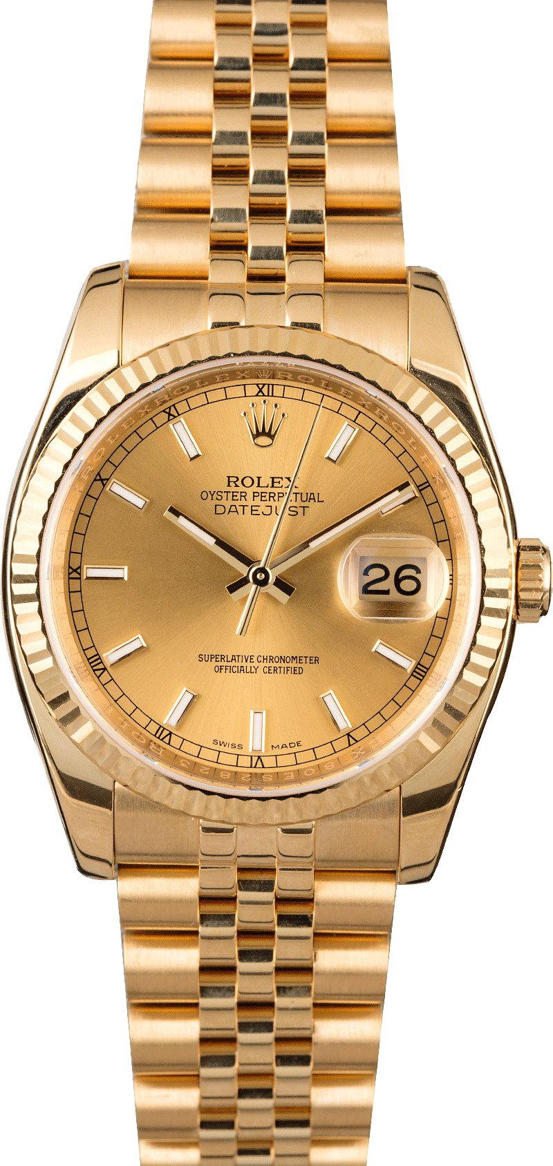 rolex datejust gold jubilee