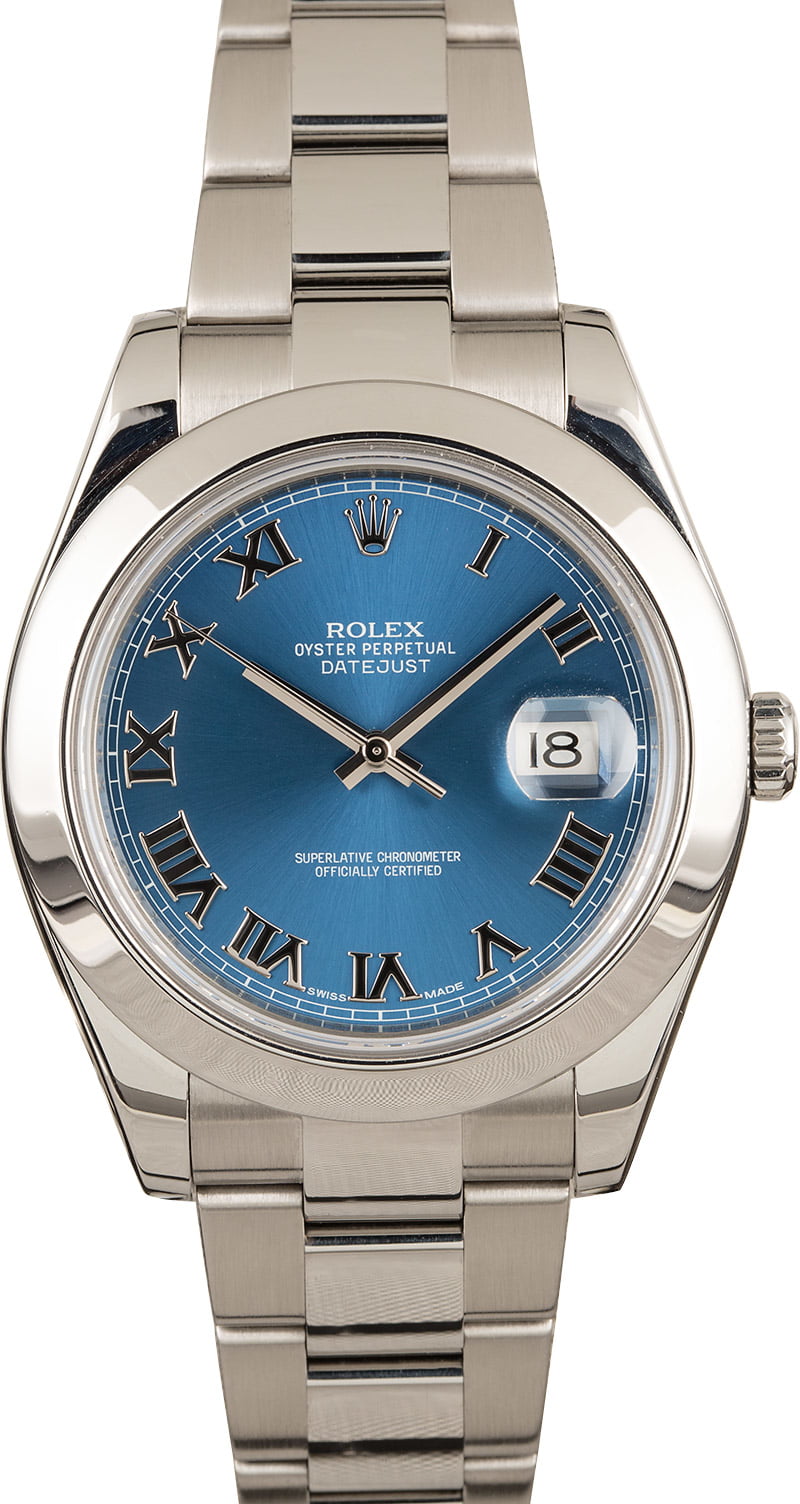rolex 116300 blue roman