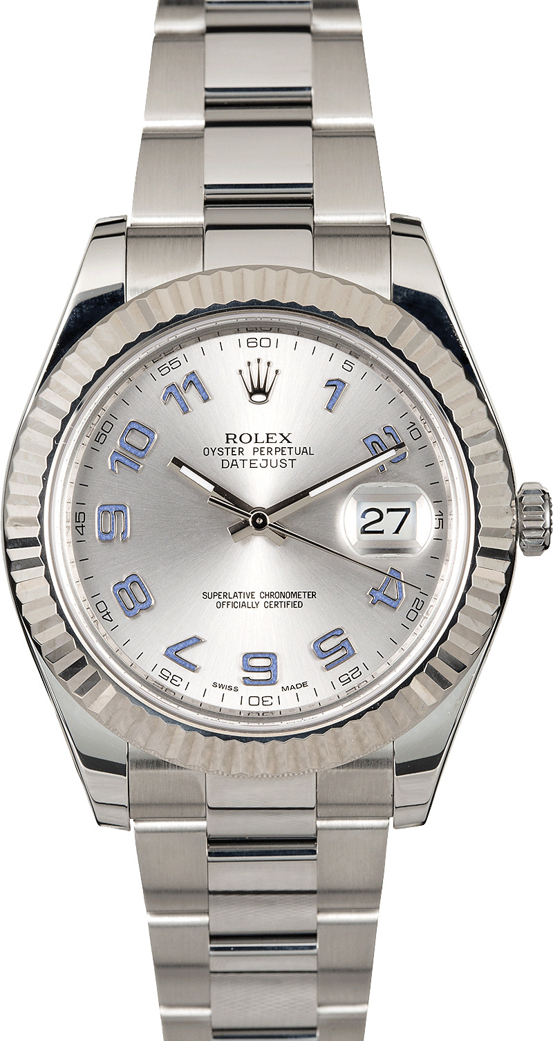 rolex datejust with arabic numbers