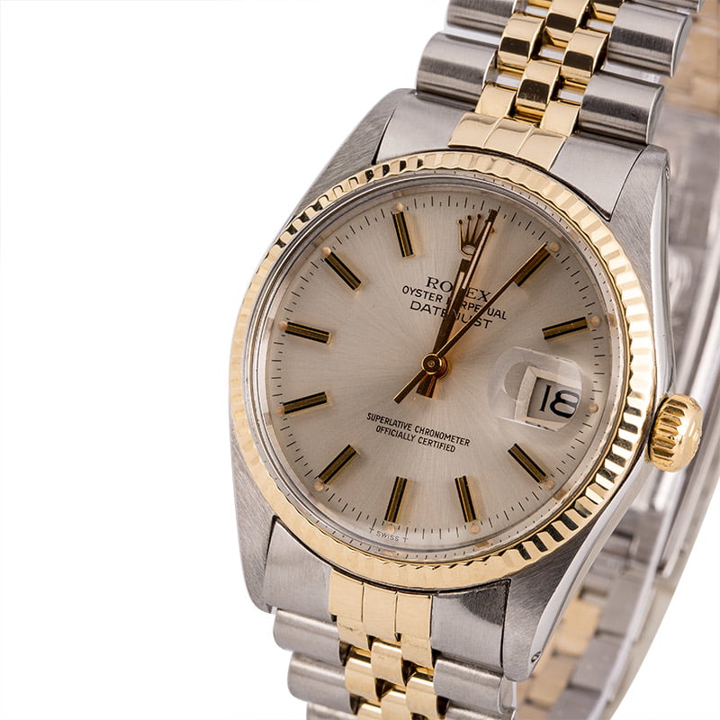 PreOwned Mens Rolex Datejust 16013 Silver Dial