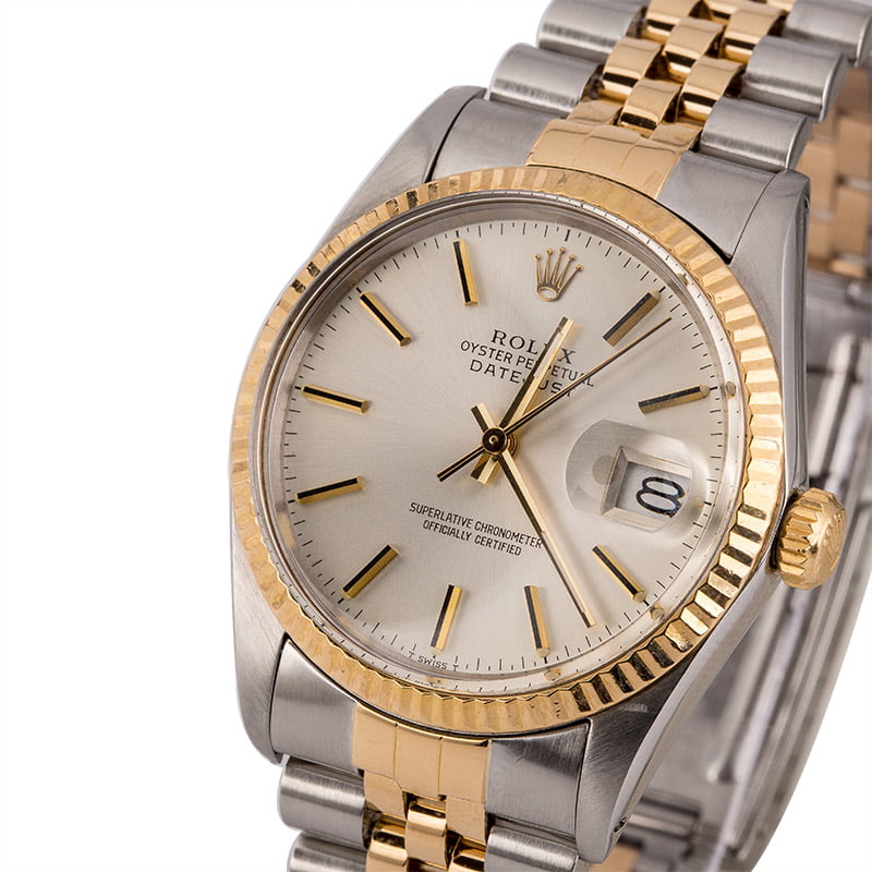 Used Rolex Datejust 16013 Silver Index