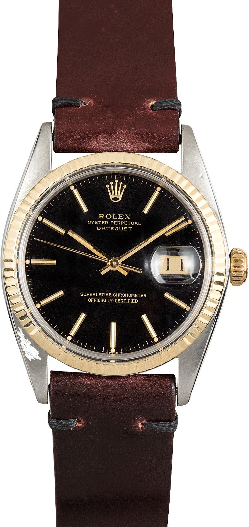 rolex oyster perpetual datejust leather strap