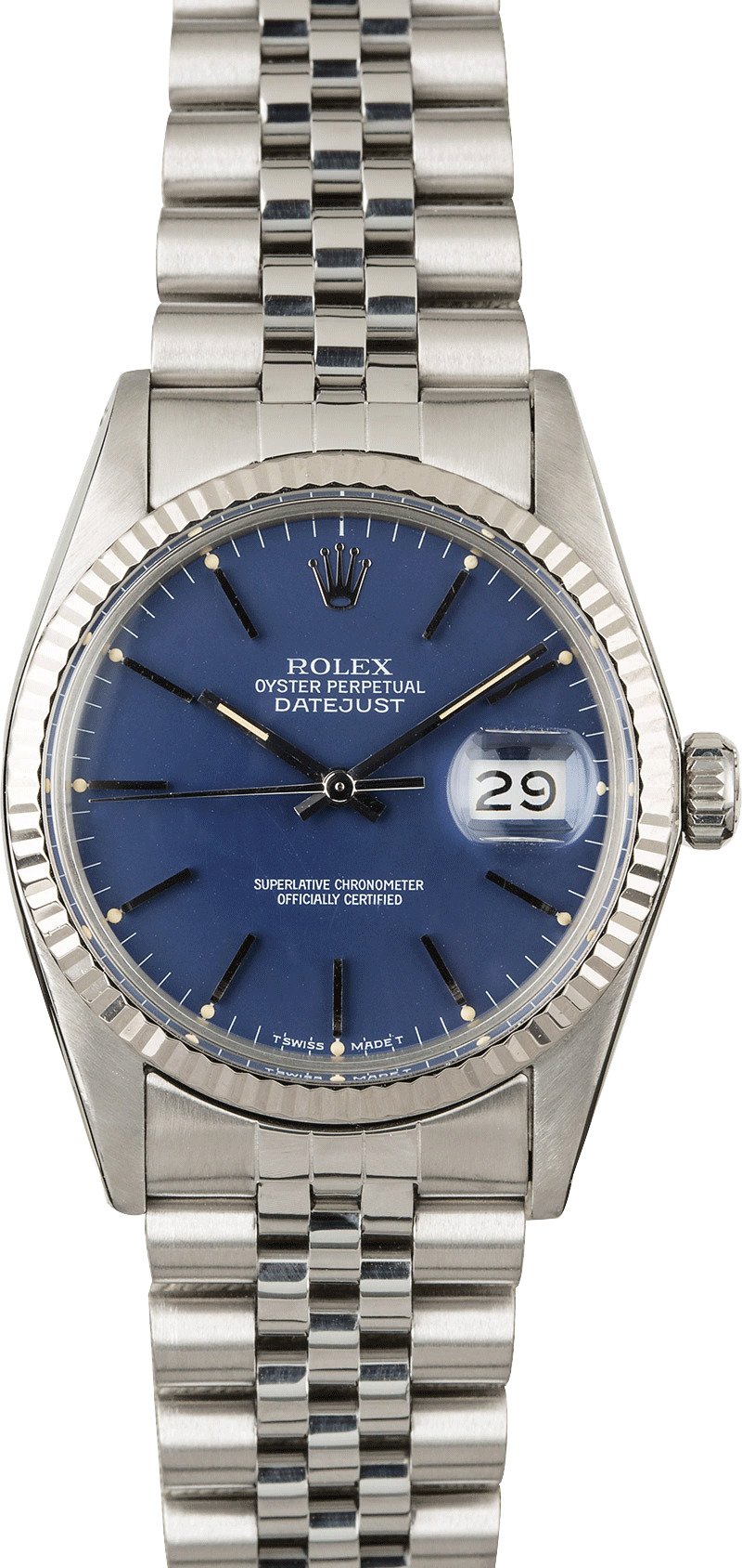 rolex datejust 16014 blue dial