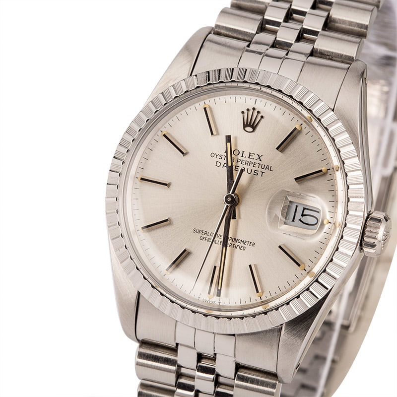 Pre Owned Silver Index Dial Rolex Datejust 16030