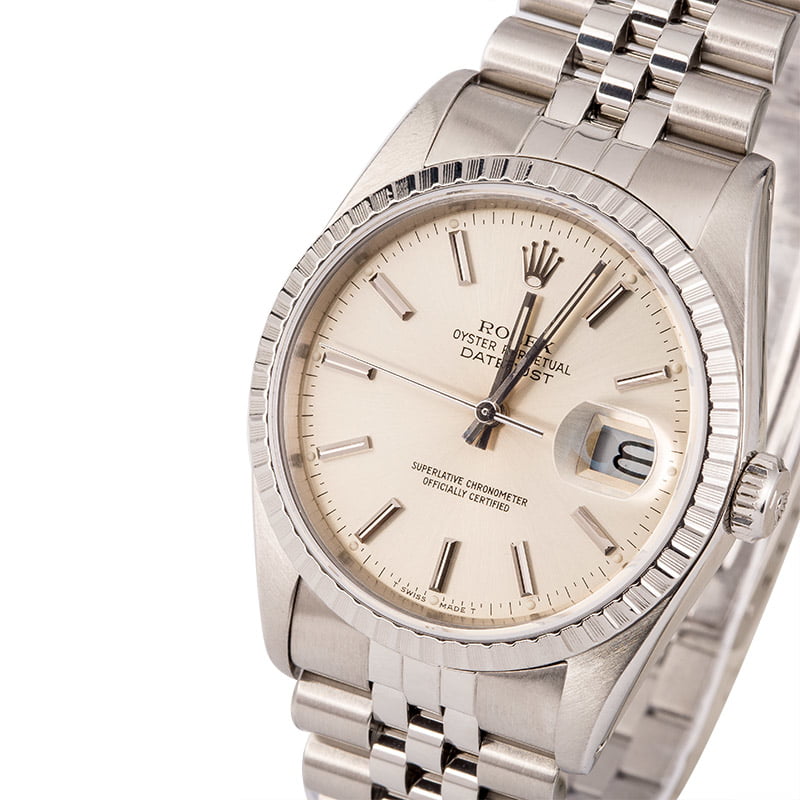 Pre Owned Rolex Datejust 16220 Stainless Steel Bezel
