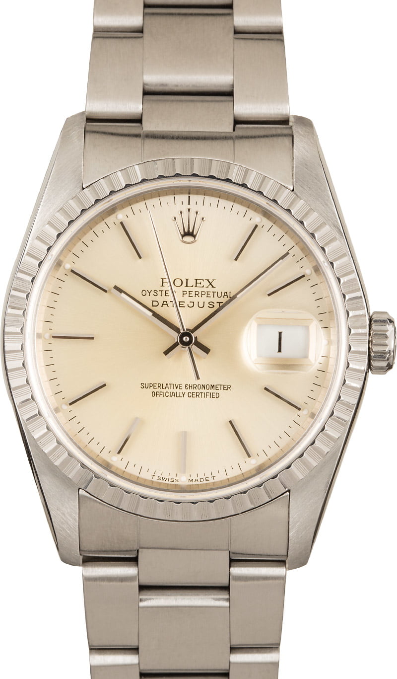 rolex oyster perpetual date stainless steel