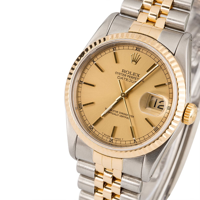 Used Rolex Datejust 16233 Luminous Champagne Dial
