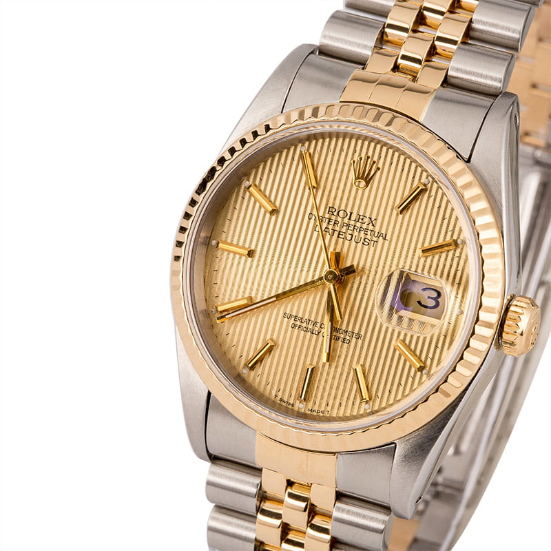Pre Owned Rolex Datejust 16233 Tapestry Dial
