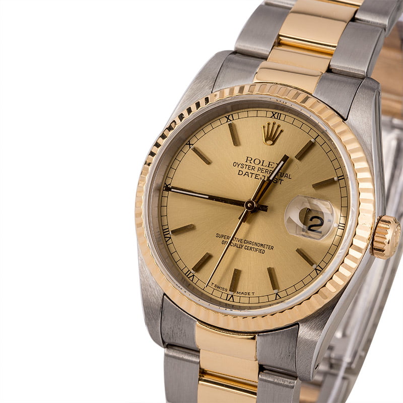 Pre-Owned Two Tone Rolex Datejust 16233 T