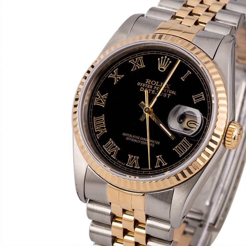 Pre-Owned Rolex Datejust 16233 Black Dial T