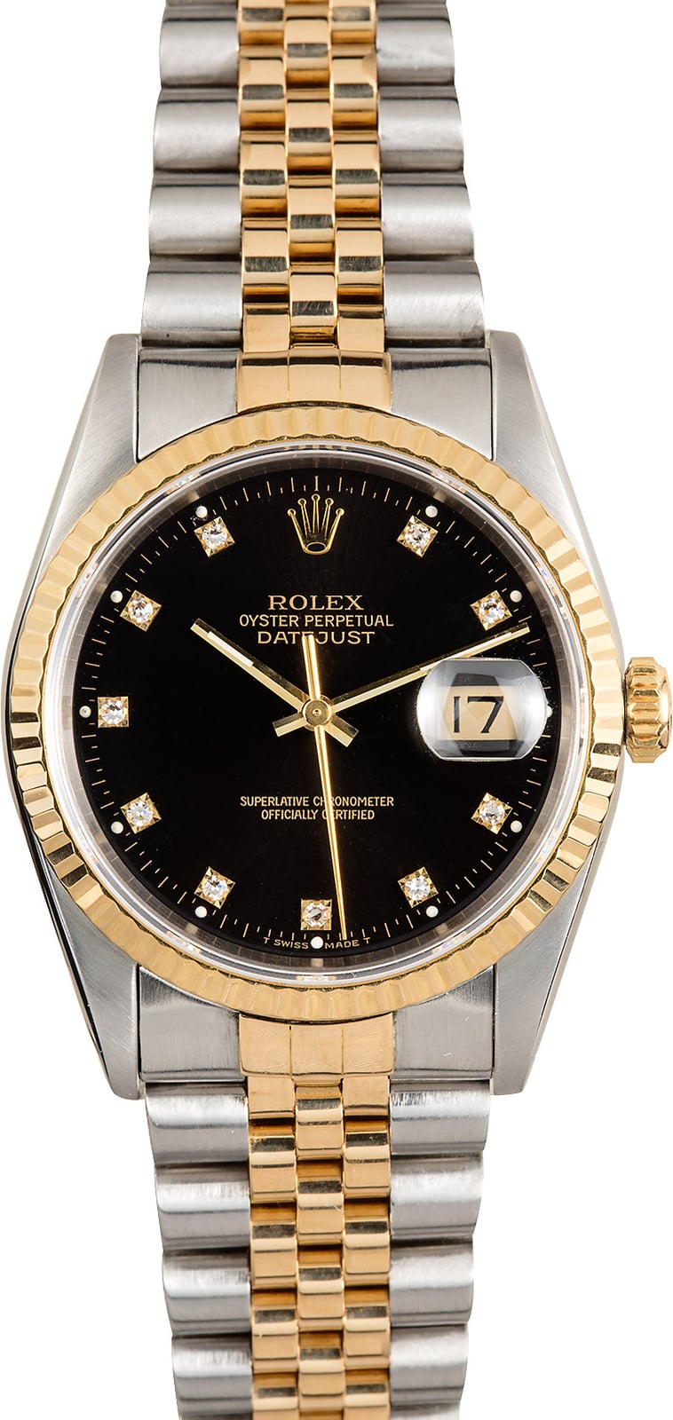  Rolex  Datejust 16233  Black Diamond Dial