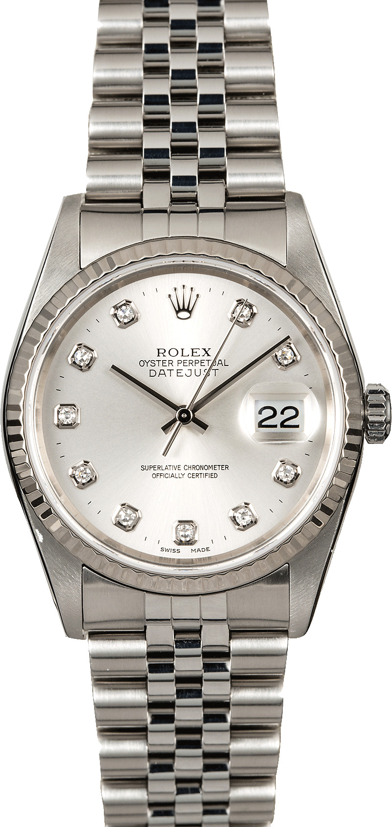 rolex silver face