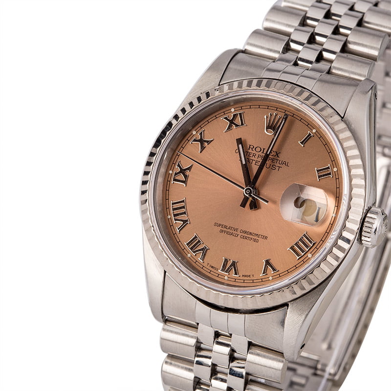 PreOwned Rolex Steel Datejust 16234 Salmon Dial T