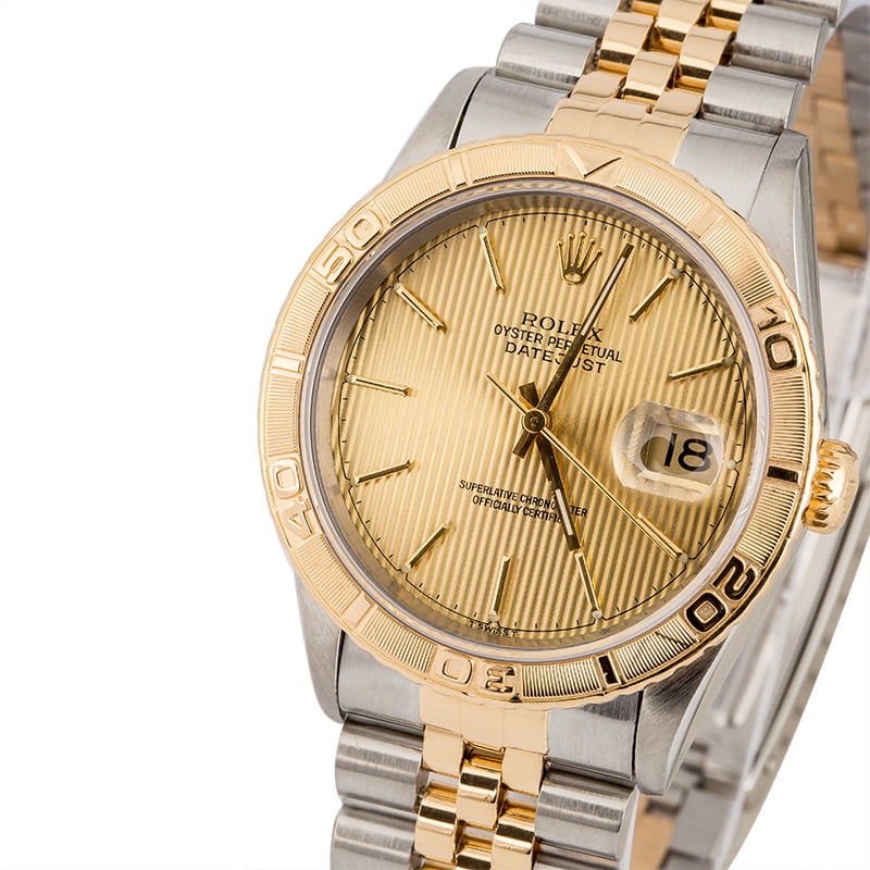 Rolex DateJust 16263 Champagne Tapestry Dial