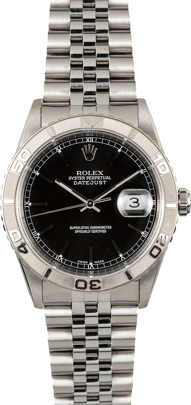 志 Rolex Datejust 116264 White Thunderbird Jubilee 36mm – WatchGuys