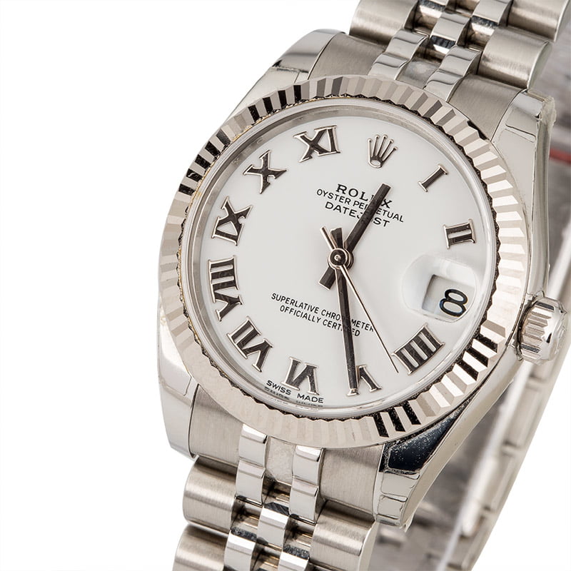 UnWorn Rolex Datejust 178274 White Roman Dial