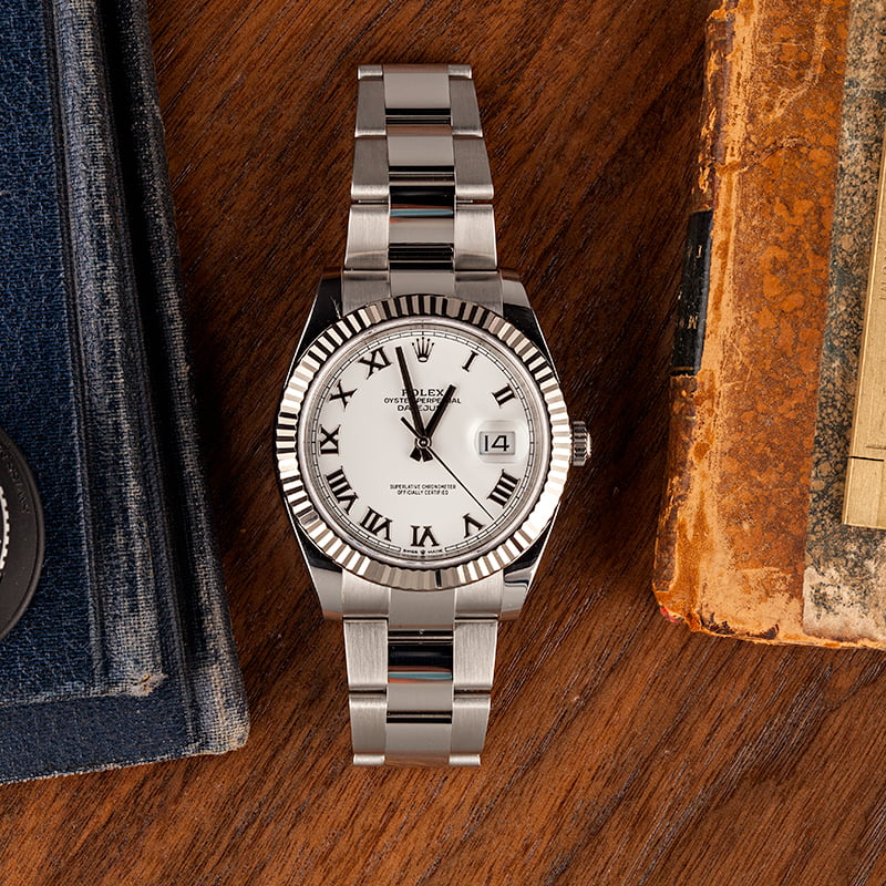 datejust 41 white face