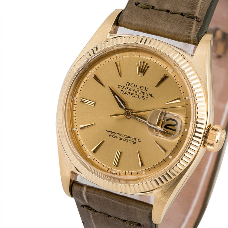 Rolex Datejust 6605 Champagne Index Dial