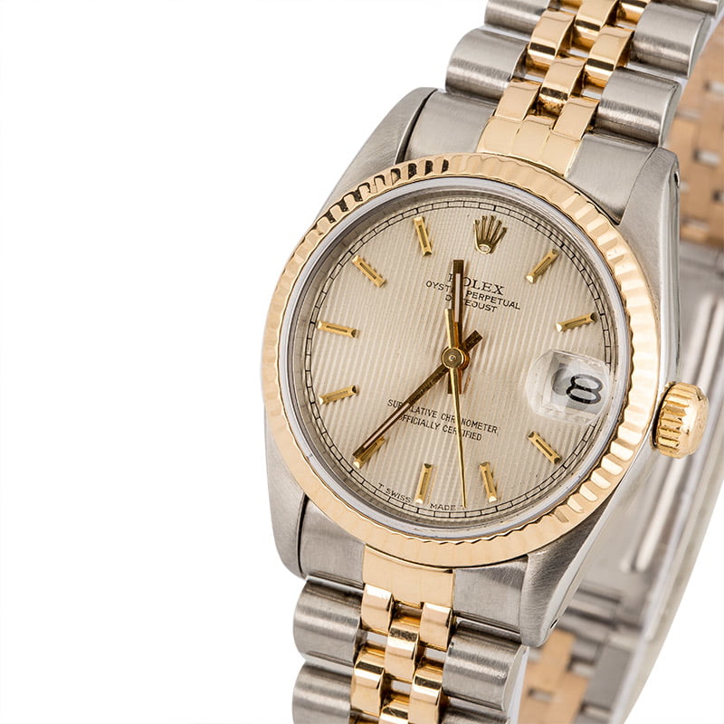 Pre Owned Midsize Rolex Datejust 68273 Tapestry Dial