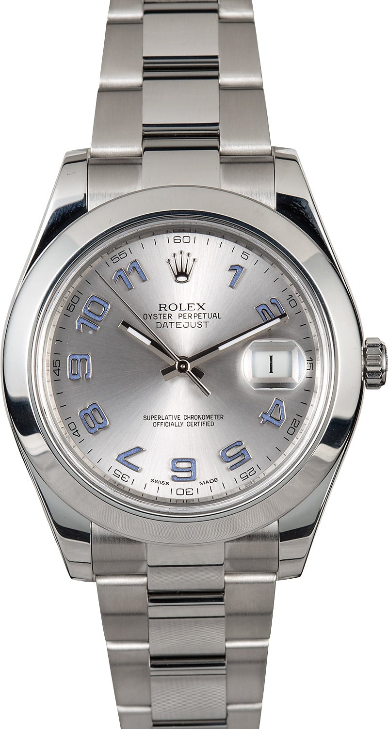 rolex datejust 2 arabic numerals