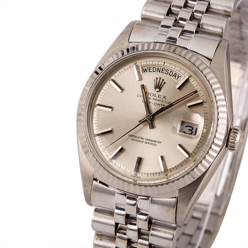 Pre-Owned Rolex Day Date 1803 Unpolished 18K White Gold