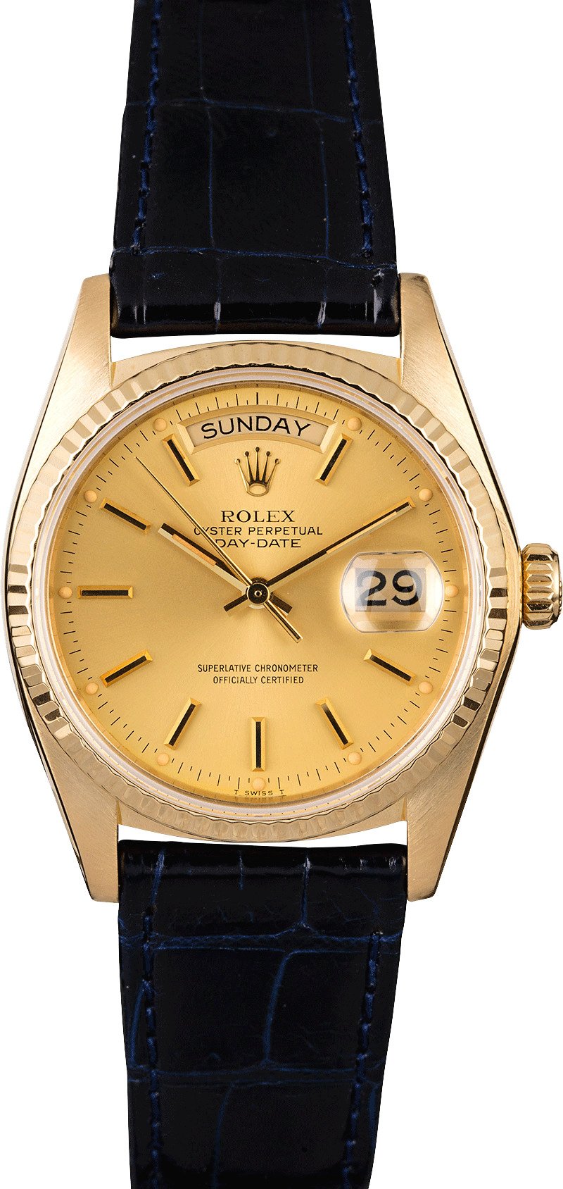 rolex day date 36mm leather strap