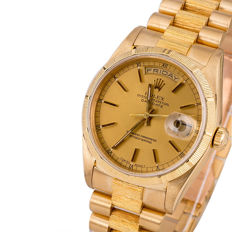 Pre-Owned Rolex Day-Date 18248 Barked President
