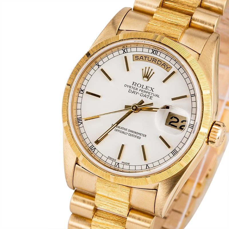 Pre Owned Rolex Day-Date President 18248 Barked