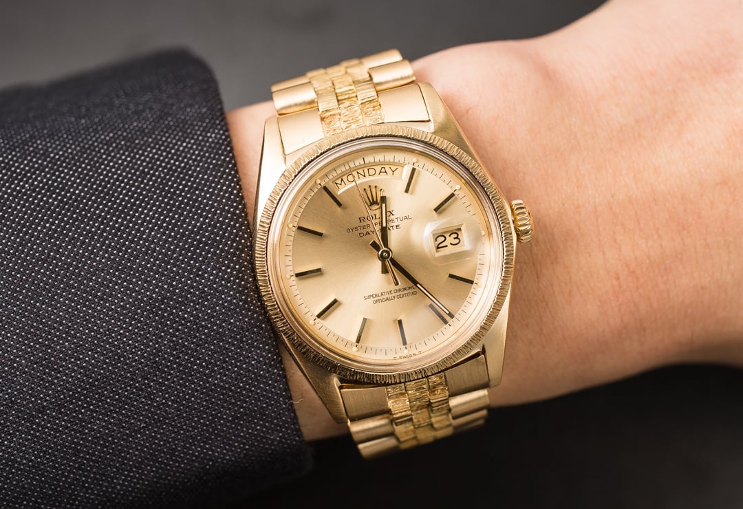 rolex day date gold jubilee bracelet