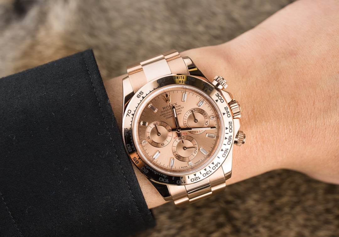 rolex daytona rose gold diamond dial