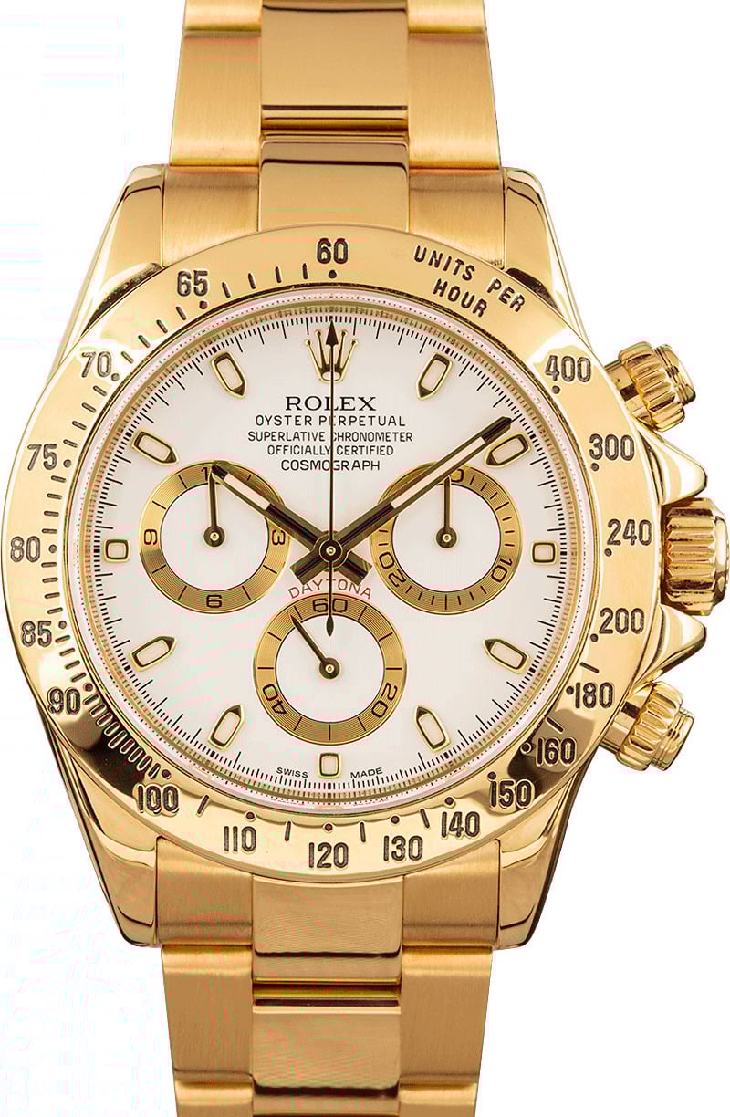 rolex white face daytona