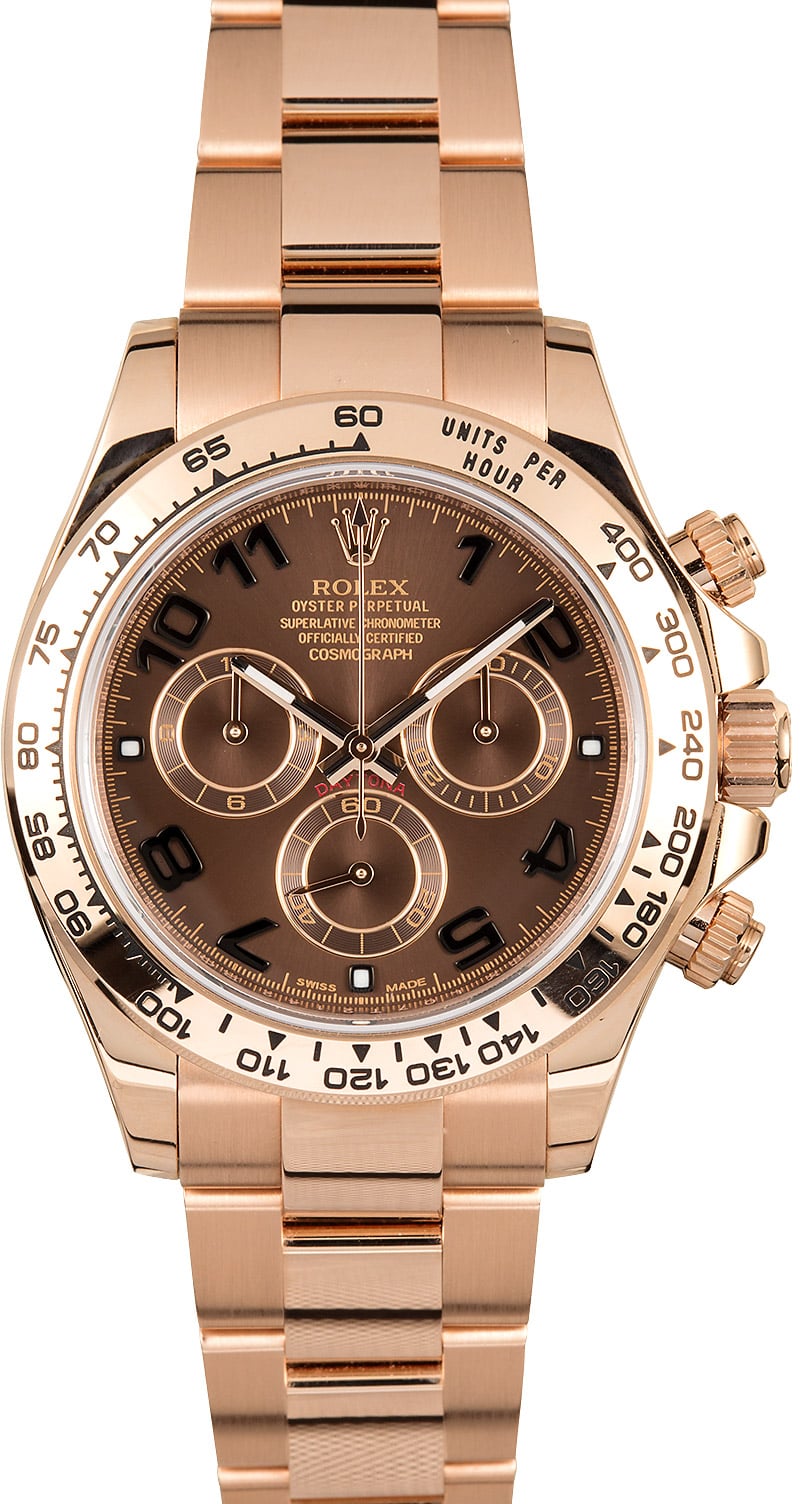 rose gold daytona chocolate dial