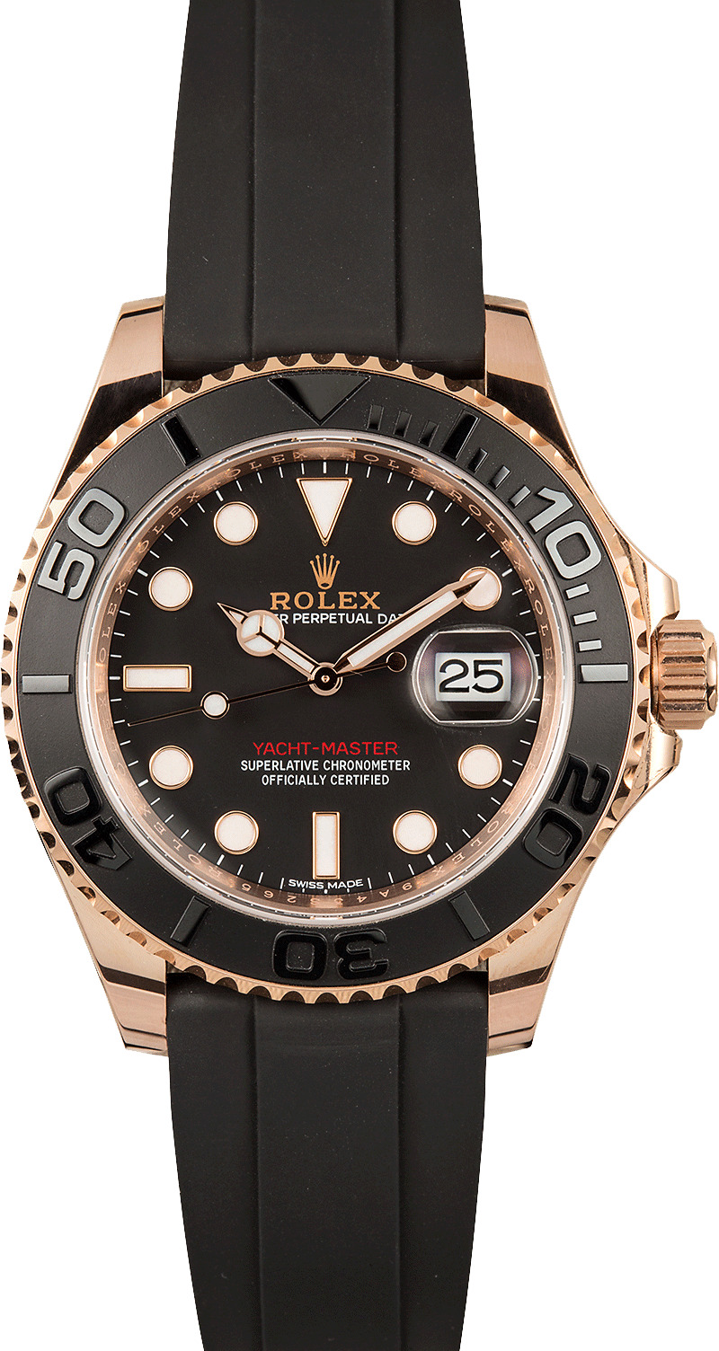 rolex rose gold rubber band