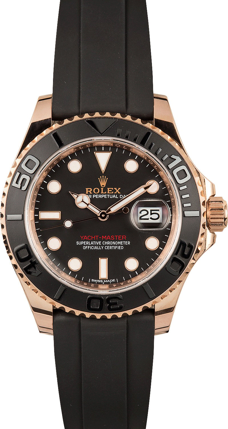 rolex gmt rose gold rubber strap