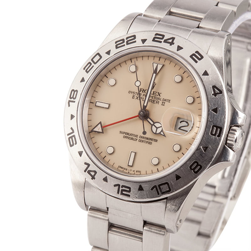 Vintage 1984 Rolex Explorer II Ref 16550 Cream Dial