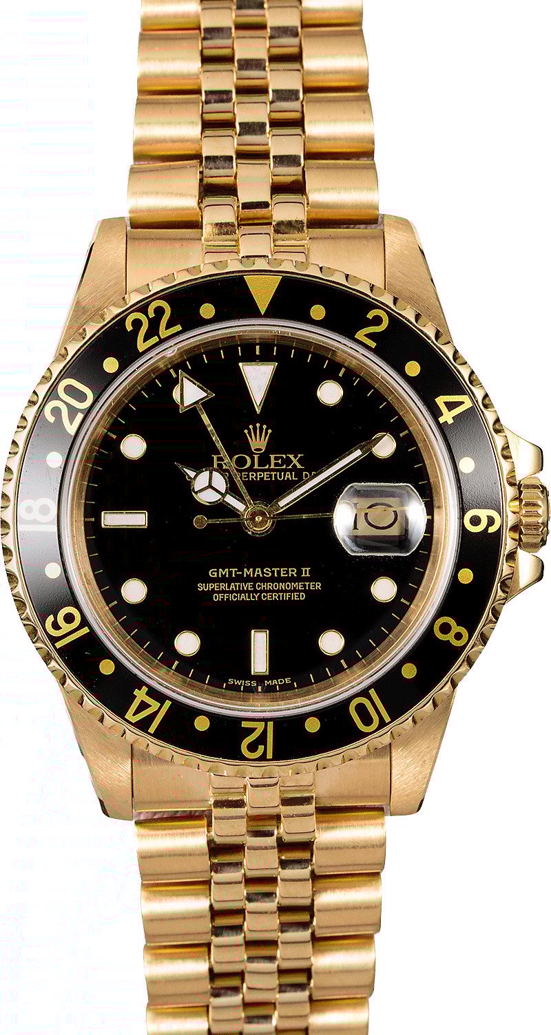 Rolex GMT Master 16758 Yellow Gold Jubilee