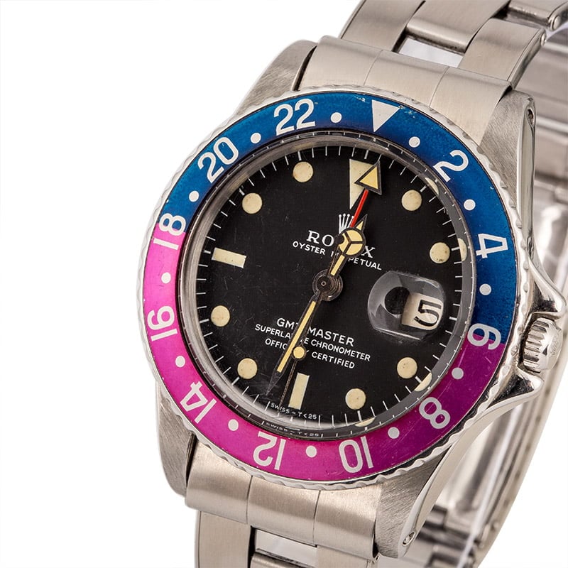 Vintage 1968 Rolex GMT-Master 1675 with Fuchsia Insert