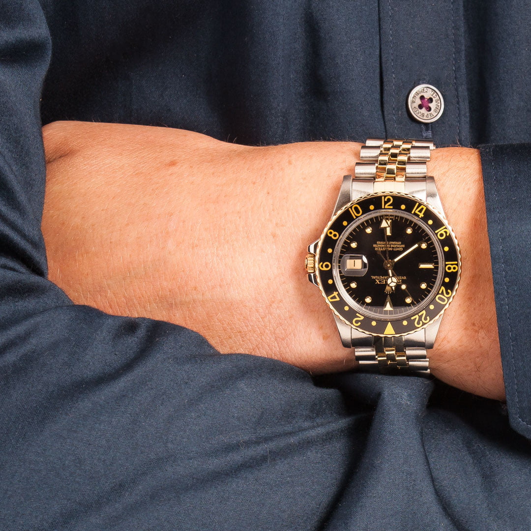 ROLEX GMT MASTER 10753 SS×YG(18K) 3コマ www.gteestore.com