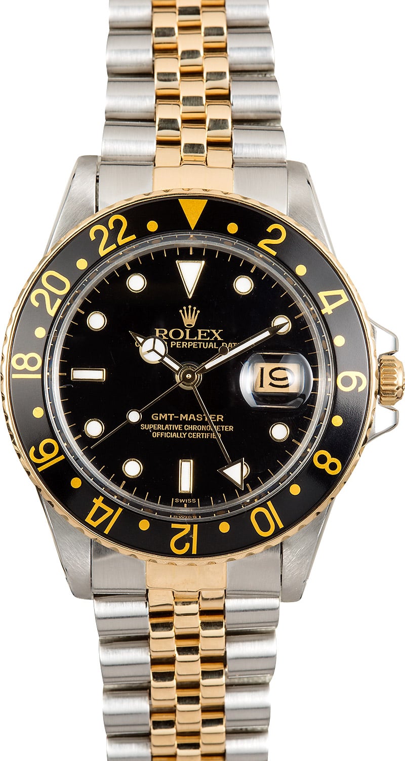 black and gold gmt rolex