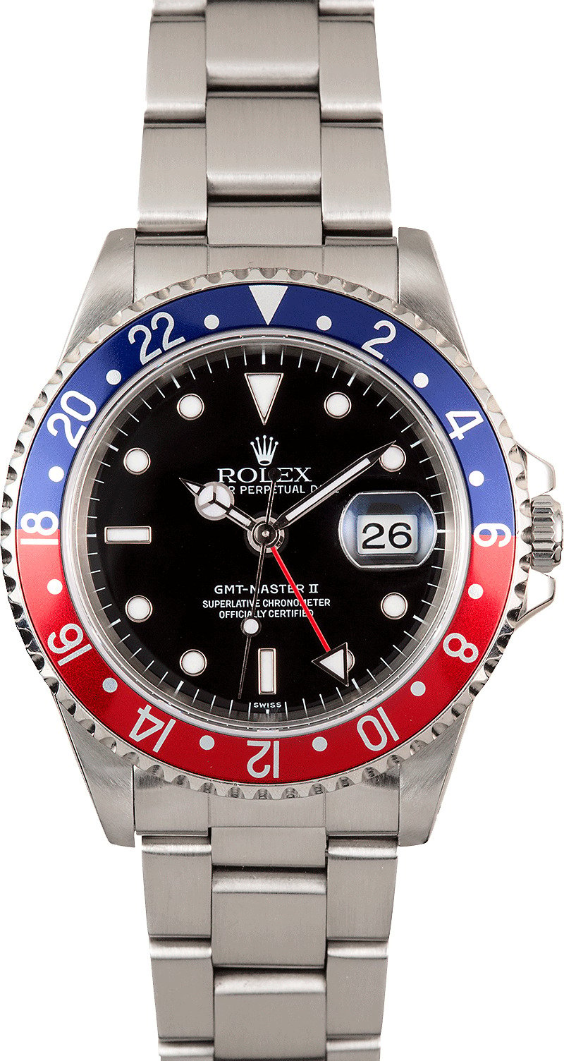 rolex gmt master ii pepsi bezel