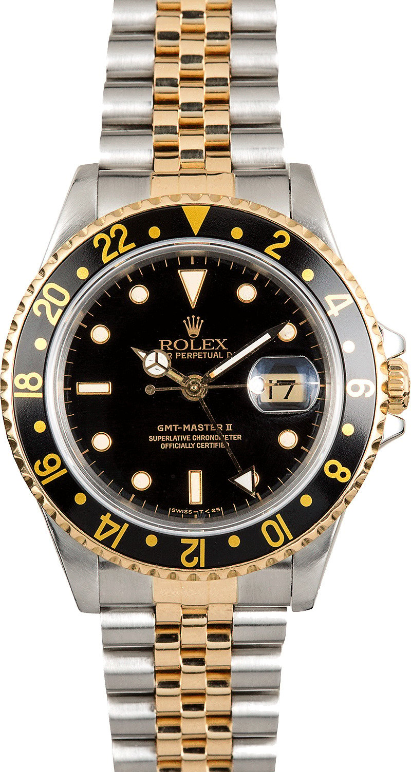 rolex gmt master ii gold and steel