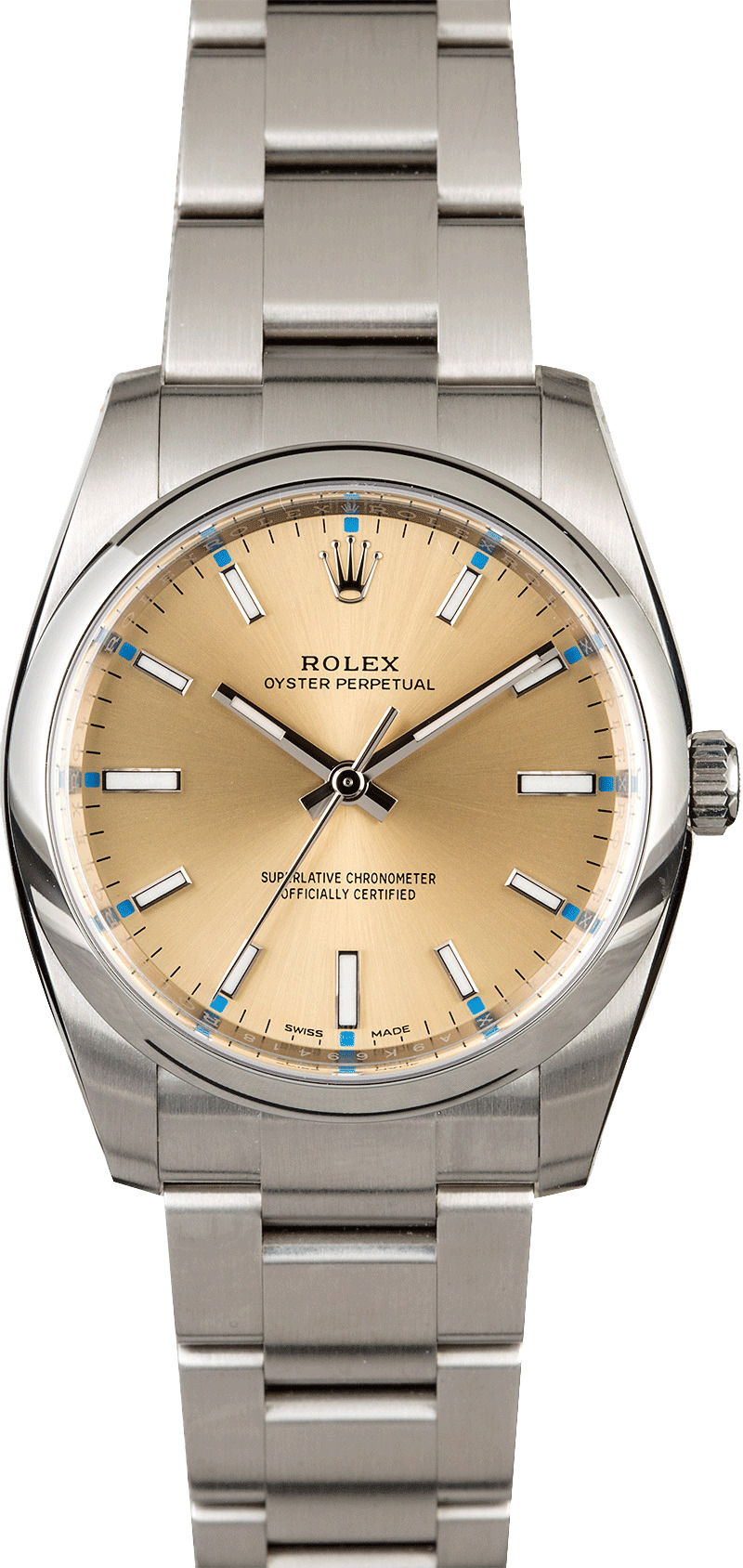 rolex oyster perpetual champagne dial