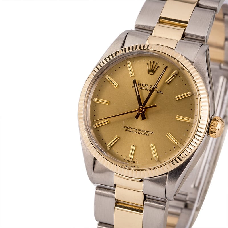 Vintage Rolex Oyster Perpetual 1005 Two Tone Oyster