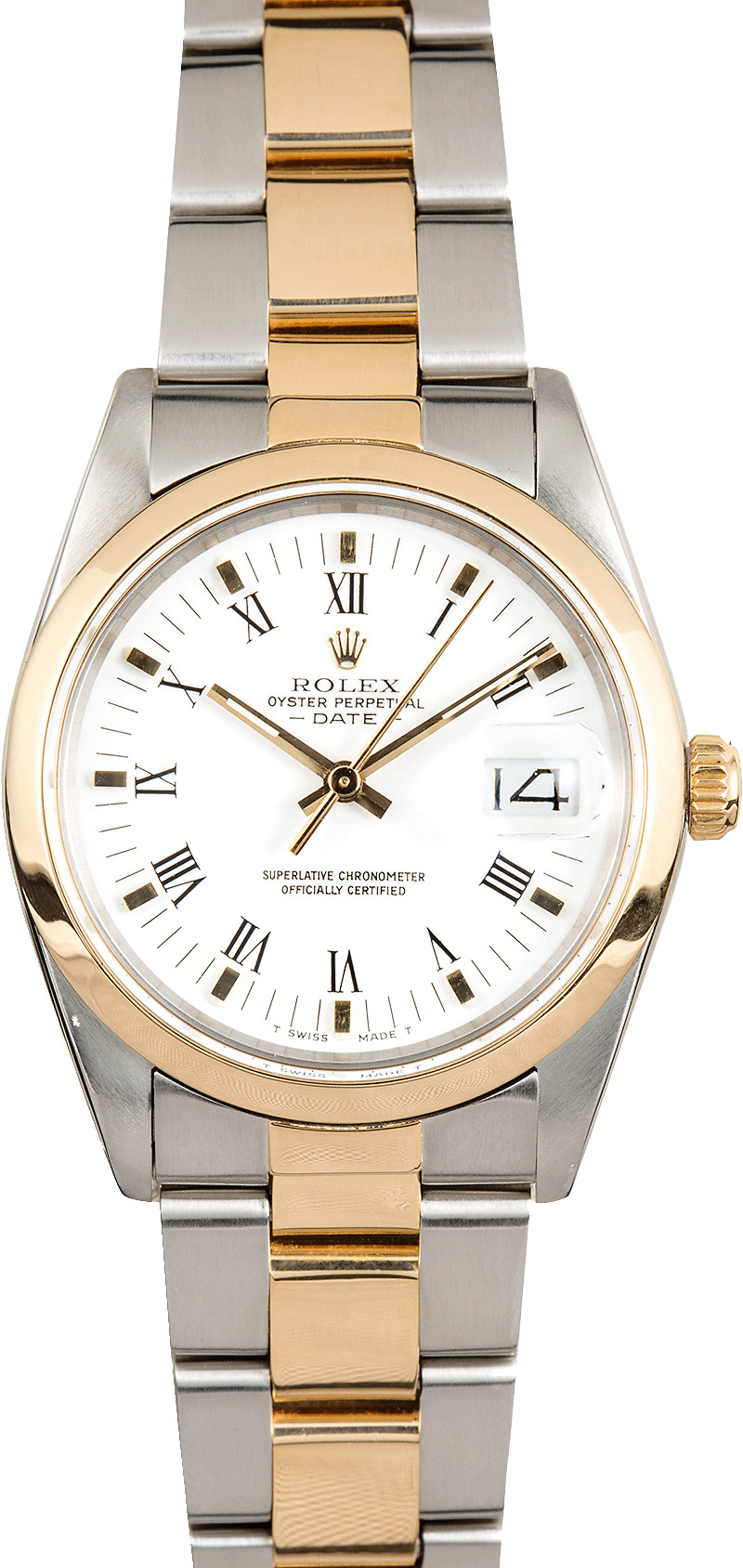 rolex oyster perpetual date two tone